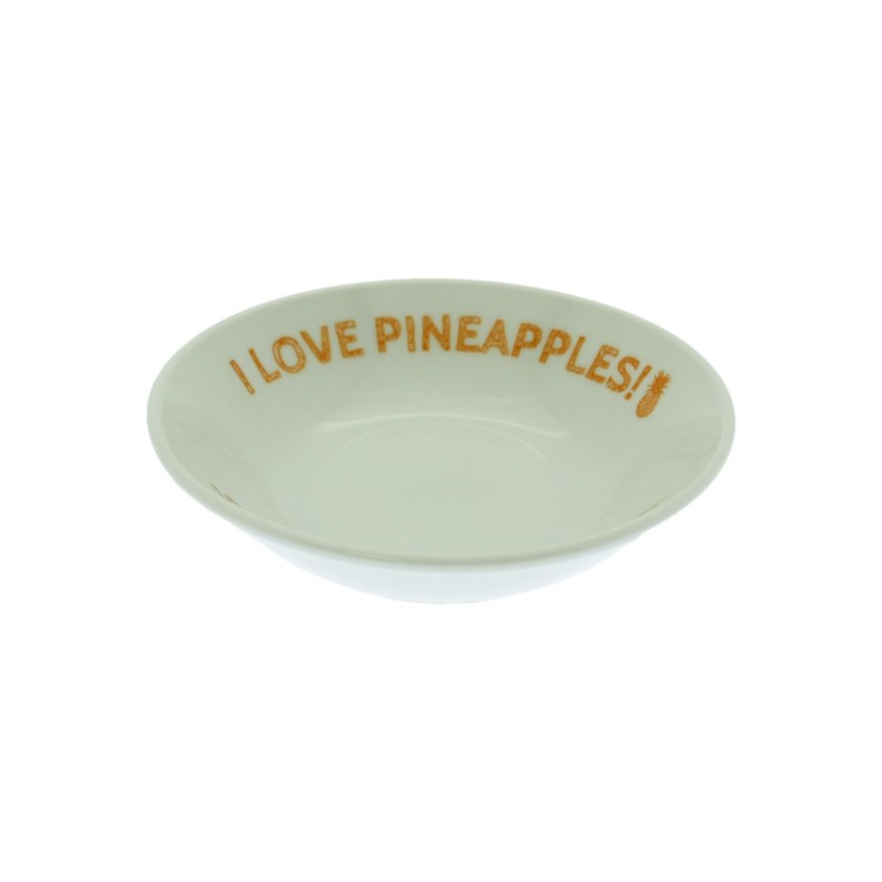 Ceramic Plate Bowl Pineapples